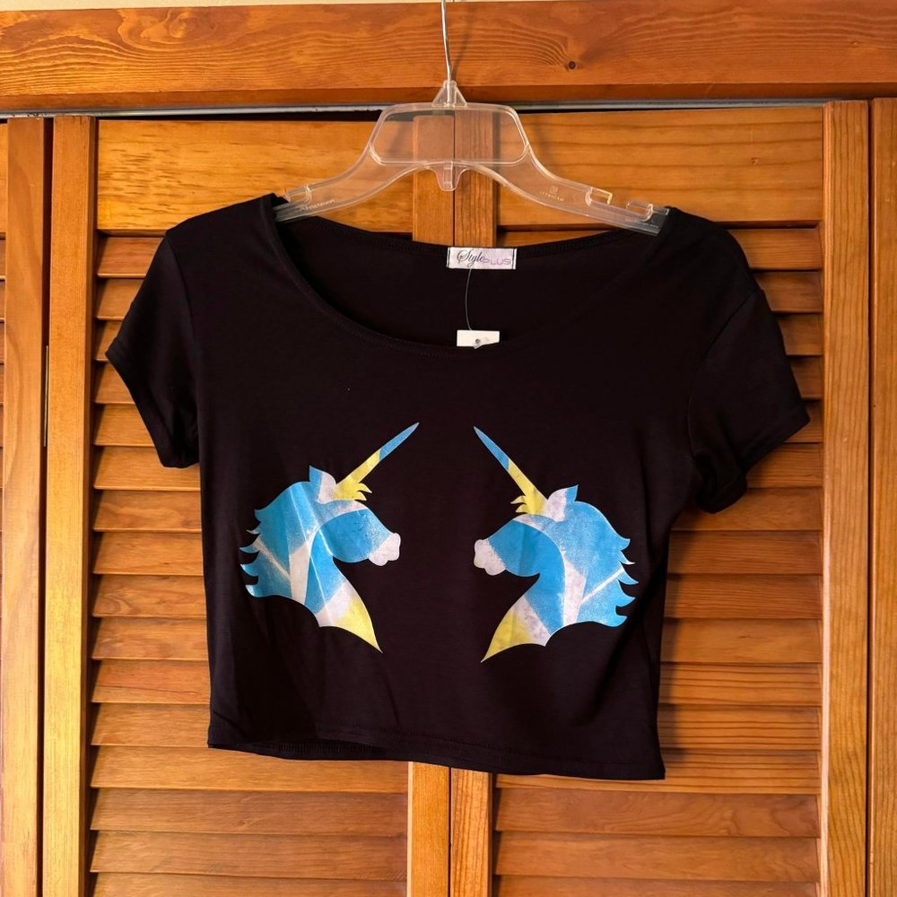 Style Plus Unicorn Crop Top